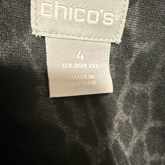 Chico's Black Animal Print Shirt - Picture 3 of 7